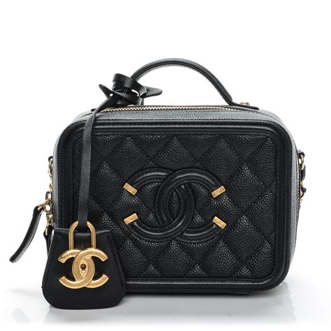 chanel filigree small price|CHANEL Caviar Quilted Small CC Filigree Vanity Case.